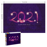 yanfind Picture Puzzle 2021 Year Happy Fireworks Dark Family Game Intellectual Educational Game Jigsaw Puzzle Toy Set