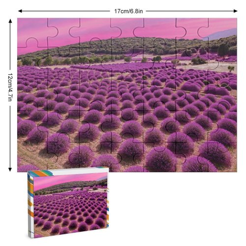 yanfind Picture Puzzle Talip ÇETİN Lavender Fields Landscape Sky Garden Family Game Intellectual Educational Game Jigsaw Puzzle Toy Set