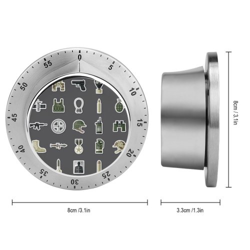 yanfind Timer  Binoculars Uniform Missile Walkie Fighting Bulletproof Helmet CB  Launcher 60 Minutes Mechanical Visual Timer