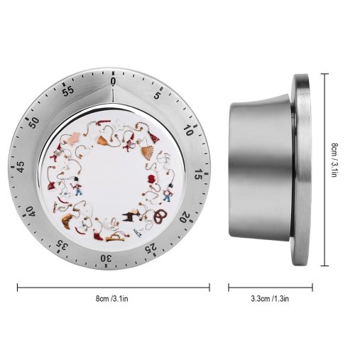 yanfind Timer Playing Table Design Arrangement  Decor Reindeer Santa Tree  Heart Entertainment 60 Minutes Mechanical Visual Timer