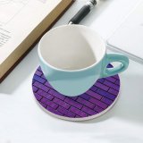 yanfind Ceramic Coasters (round) Wesley Tingey Brick Wall Purple Violet Bricks Gradients Family Game Intellectual Educational Game Jigsaw Puzzle Toy Set