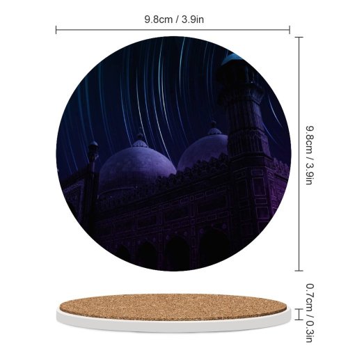 yanfind Ceramic Coasters (round) Nouman Younas Black Dark Badshahi Lahore Pakistan Masjid  Trails Dark Night Family Game Intellectual Educational Game Jigsaw Puzzle Toy Set