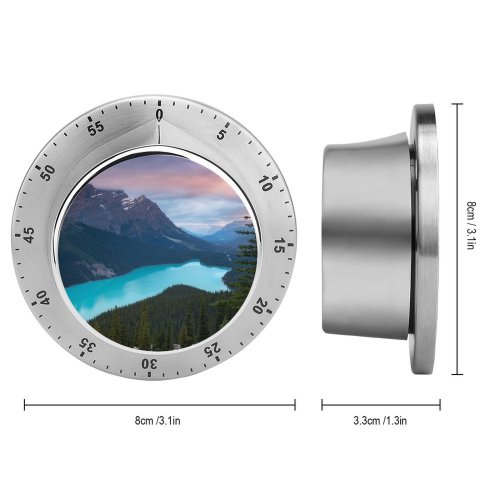 yanfind Timer Destin Peyto Lake Mountains Turquoise Evening Sunset 60 Minutes Mechanical Visual Timer