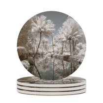 yanfind Ceramic Coasters (round) Images Frost India River Snow Wallpapers Wildlife Kerala Outdoors Tree Summer Coconut Family Game Intellectual Educational Game Jigsaw Puzzle Toy Set