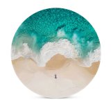 yanfind Ceramic Coasters (round) Beach Aerial Ocean IOS Family Game Intellectual Educational Game Jigsaw Puzzle Toy Set