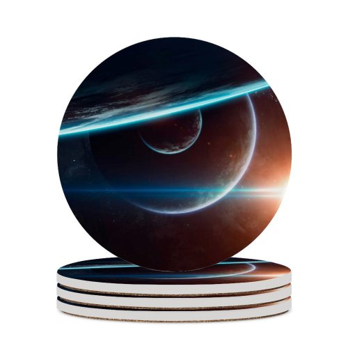 yanfind Ceramic Coasters (round) Vadim Sadovski Space Planets Cosmos  Astronomy Horizon Galaxy Family Game Intellectual Educational Game Jigsaw Puzzle Toy Set