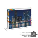 yanfind Picture Puzzle Carsten Heyer City Rotterdam Netherlands Nightscape Cityscape Reflection Night Lights Skyscrapers Family Game Intellectual Educational Game Jigsaw Puzzle Toy Set