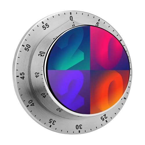 yanfind Timer Isometric Magenta 2 Digitally Purple Blank  Fashionable Lighting Neon Space Clean 60 Minutes Mechanical Visual Timer