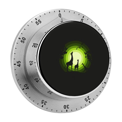 yanfind Timer Suryapraveen Dark Minimal Giraffe Cubs Silhouette Forest 60 Minutes Mechanical Visual Timer
