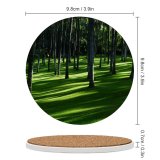 yanfind Ceramic Coasters (round) Grass Trees Woods Daylight Forest Landscape Family Game Intellectual Educational Game Jigsaw Puzzle Toy Set