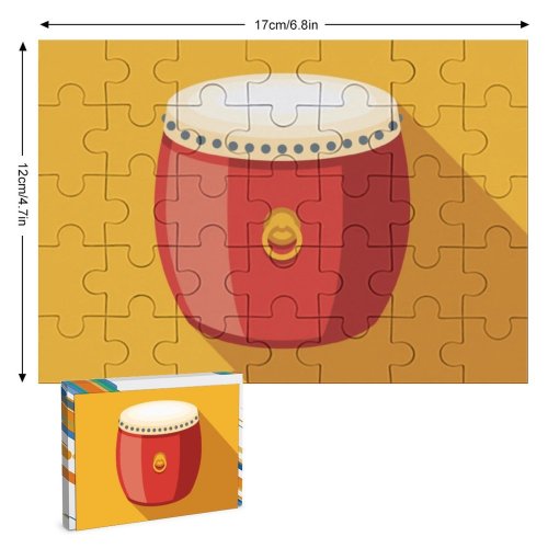yanfind Picture Puzzle Chinese Rhythm Percussion Tradition Drum Instrument Design East Art China Family Game Intellectual Educational Game Jigsaw Puzzle Toy Set