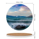 yanfind Ceramic Coasters (round) Dominic Kamp Lake Ohau  Mountains Zealand Family Game Intellectual Educational Game Jigsaw Puzzle Toy Set