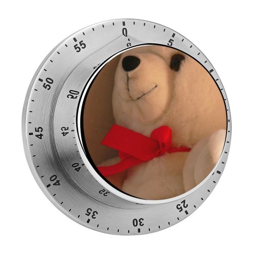 yanfind Timer Toys Kids Doll Stuffed Dog  Toy Teddy Plush Nose 60 Minutes Mechanical Visual Timer