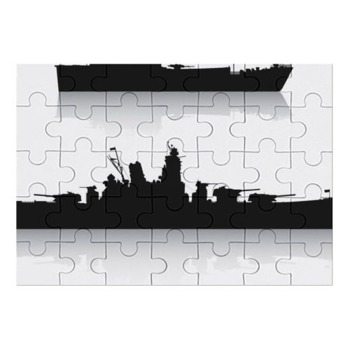 yanfind Picture Puzzle Battle Frigate Isolated Ship Warship Nautical USA Battleship Navy Vessel Silhouette Family Game Intellectual Educational Game Jigsaw Puzzle Toy Set