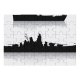 yanfind Picture Puzzle Battle Frigate Isolated Ship Warship Nautical USA Battleship Navy Vessel Silhouette Family Game Intellectual Educational Game Jigsaw Puzzle Toy Set