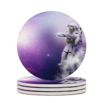 yanfind Ceramic Coasters (round) Space Astronaut Nebula Clouds Space Travel Space Adventure Family Game Intellectual Educational Game Jigsaw Puzzle Toy Set
