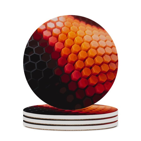 yanfind Ceramic Coasters (round) Dante Metaphor Abstract Hexagons Patterns Blocks Family Game Intellectual Educational Game Jigsaw Puzzle Toy Set