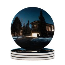 yanfind Ceramic Coasters (round) City Images Night Building Bed Mansion Sky Wallpapers Architecture Garden Tree Stock Family Game Intellectual Educational Game Jigsaw Puzzle Toy Set