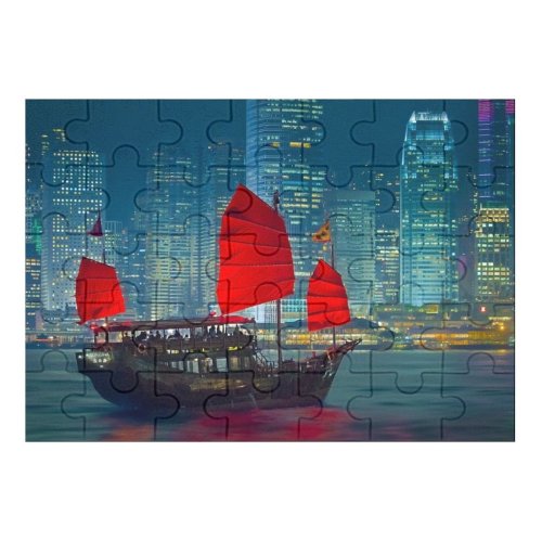 yanfind Picture Puzzle City Destinations Waterfront Outdoors  Architecture Hong Night  Travel Illuminated Reflection Family Game Intellectual Educational Game Jigsaw Puzzle Toy Set