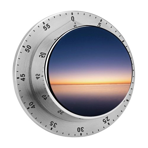 yanfind Timer Sunset Beach Beautiful Scenery Ocean Clear Sky Horizon Seascape 60 Minutes Mechanical Visual Timer