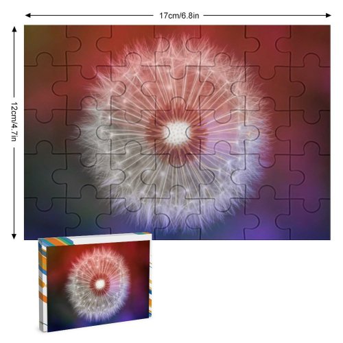 yanfind Picture Puzzle Dandelion Flower Closeup Macro Bokeh 5K Family Game Intellectual Educational Game Jigsaw Puzzle Toy Set
