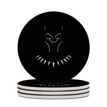 yanfind Ceramic Coasters (round) TheGoldenBox Dark Minimal Panther Art Family Game Intellectual Educational Game Jigsaw Puzzle Toy Set