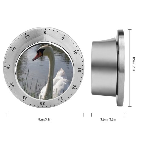 yanfind Timer  Waterfowl Summers Lake Bird Serene Vertebrate Ducks Geese Swans Beak Waterway 60 Minutes Mechanical Visual Timer