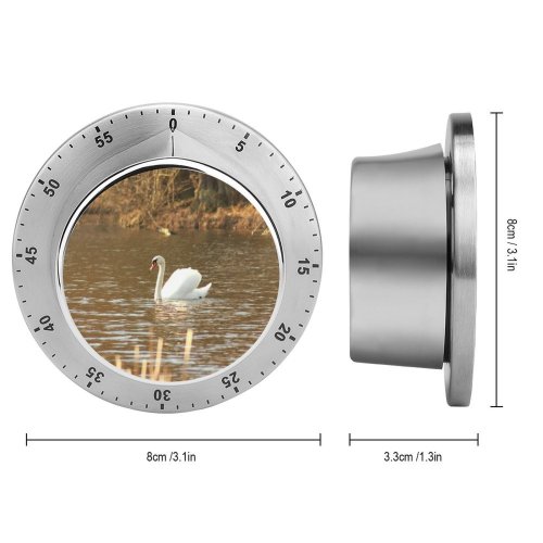yanfind Timer  Swans Browns Lake Bird Ducks Geese Beak Freshwater Marsh Natural Landscape 60 Minutes Mechanical Visual Timer