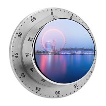 yanfind Timer William Warby London  Ferris Wheel River Thames Cityscape Dawn Morning Fog 60 Minutes Mechanical Visual Timer