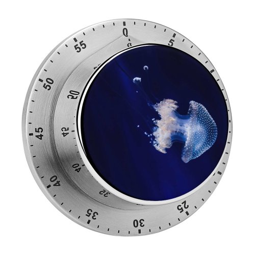 yanfind Timer Vincentiu Solomon Jellyfish Sea  Aquarium Dark Underwater Glowing Transparent Closeup 60 Minutes Mechanical Visual Timer
