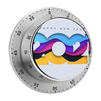 yanfind Timer Celebrations Year Happy Colorful 60 Minutes Mechanical Visual Timer