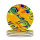 yanfind Ceramic Coasters (round)  Pixelated Pop Seamless  Toned Fashionable Creativity Effects Liquid Distorted Fashioned Family Game Intellectual Educational Game Jigsaw Puzzle Toy Set