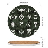 yanfind Ceramic Coasters (round) Pixelated Armed Iraq Forces Veteran's Death  Artificial Fighting  Award Conflict Family Game Intellectual Educational Game Jigsaw Puzzle Toy Set