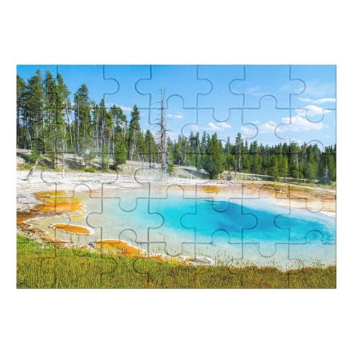 yanfind Picture Puzzle Youen California Mudpot Yellowstone National Park Tourist Attraction Trees Landscape Sky Family Game Intellectual Educational Game Jigsaw Puzzle Toy Set