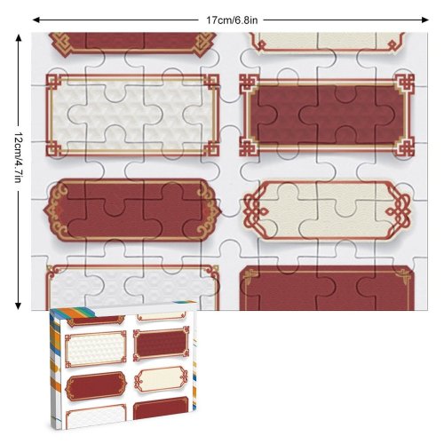 yanfind Picture Puzzle Chinese Playing Clean Cultures Rectangle Dimensional Packaging Styles Gold Elegance Empty Tradition Family Game Intellectual Educational Game Jigsaw Puzzle Toy Set