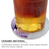 yanfind Ceramic Coasters (round) Abstract Design Imagination Violet Family Game Intellectual Educational Game Jigsaw Puzzle Toy Set