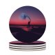 yanfind Ceramic Coasters (round) Aziz Acharki Silhouette Seashore Sky Can Sunset Evening Sky Family Game Intellectual Educational Game Jigsaw Puzzle Toy Set