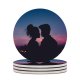 yanfind Ceramic Coasters (round) Luizclas Love Couple Silhouette Lovers Romantic Evening Sky Dawn Dusk Family Game Intellectual Educational Game Jigsaw Puzzle Toy Set