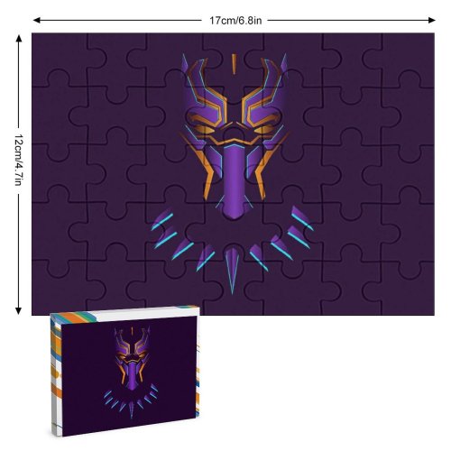 yanfind Picture Puzzle Panther Purple Minimal Art Family Game Intellectual Educational Game Jigsaw Puzzle Toy Set
