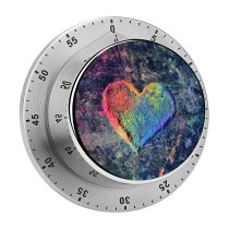 yanfind Timer Sharon McCutcheon Love Heart Rainbow Colorful Chalk 60 Minutes Mechanical Visual Timer