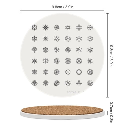 yanfind Ceramic Coasters (round) Temperature Sport  Season Stroke Ideas Snowflake Storm USA Winter Shivering Snow Family Game Intellectual Educational Game Jigsaw Puzzle Toy Set