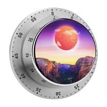 yanfind Timer Jessica   Valley Purple Sky Cracked Daytime Surreal Scenery 60 Minutes Mechanical Visual Timer