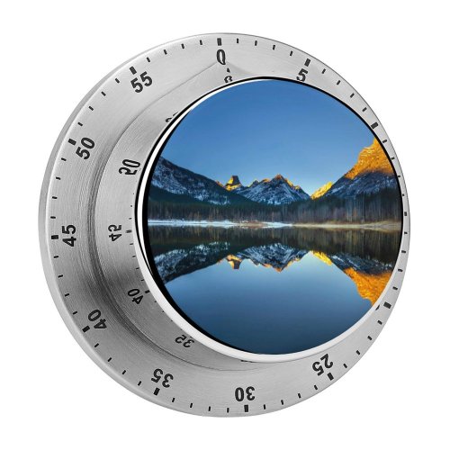 yanfind Timer  Pond Banff National Park Alberta  Clear Sky Sunrise Alpenglow First 60 Minutes Mechanical Visual Timer