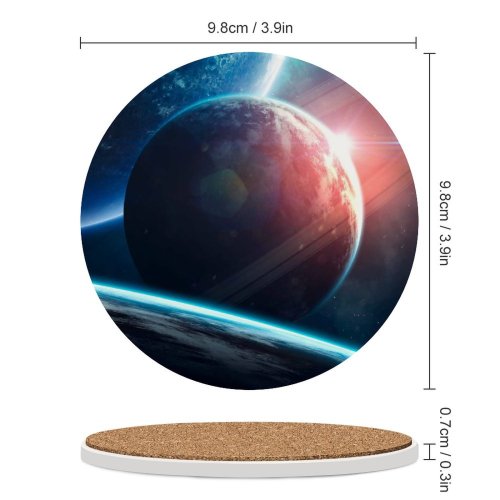 yanfind Ceramic Coasters (round) Vadim Sadovski Space Planets Orbital Ring   Galaxy Planets Horizon Family Game Intellectual Educational Game Jigsaw Puzzle Toy Set