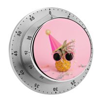yanfind Timer Pastel Social  Party Event Pineapple USA Messy Hat  Vibrant 60 Minutes Mechanical Visual Timer