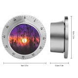 yanfind Timer B Sunrise Silhouette Purple Sky Plants Dusk Blurred 60 Minutes Mechanical Visual Timer