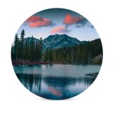 yanfind Ceramic Coasters (round) Fir Images Public Wallpapers Lake Plant Ab Outdoors Tree Abies Mount Ponds Family Game Intellectual Educational Game Jigsaw Puzzle Toy Set
