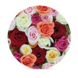 yanfind Ceramic Coasters (round) Dance Yokoo Flowers Rose Colorful Floral  Beautiful Family Game Intellectual Educational Game Jigsaw Puzzle Toy Set