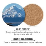 yanfind Ceramic Coasters (round) Oliver Buettner Mount Cook Zealand Aoraki National Park  Peak Snow Covered Family Game Intellectual Educational Game Jigsaw Puzzle Toy Set