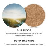 yanfind Ceramic Coasters (round) Success UK Wharf Canary Summer Architecture Building Concept UNESCO Dawn Town Development Family Game Intellectual Educational Game Jigsaw Puzzle Toy Set
